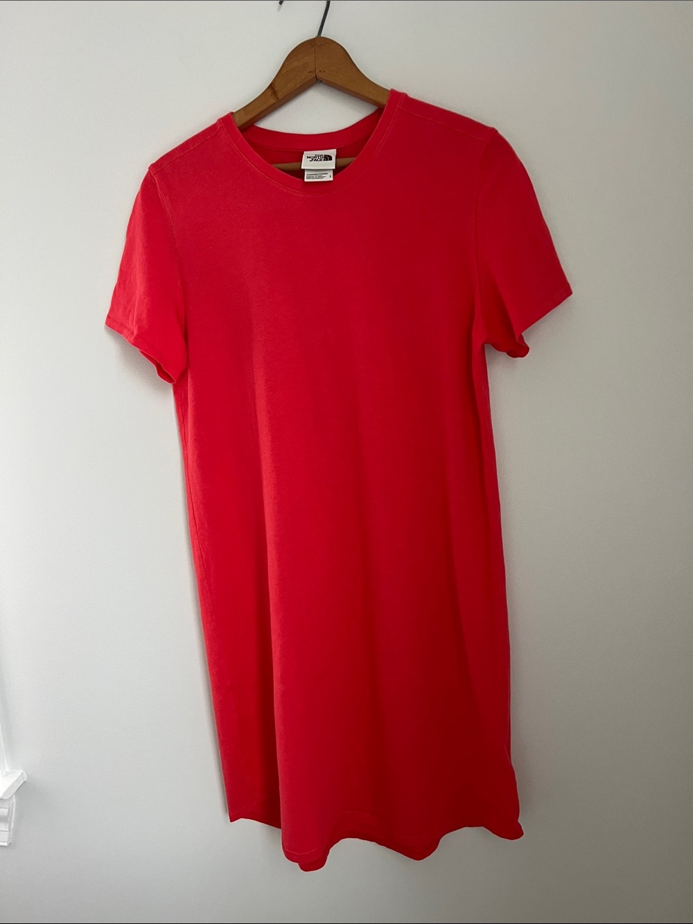 The North Face | Women's Coral Red Orange Crewneck T-shirt Dress Size Large - Picture 7 of 17